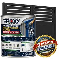 EPOXY - ESMALTE SINTETICO - CONVERTIDOR OXIDO - 1-16 GALÓN - NEGRO INTENSO
