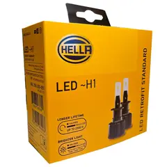 HELLA - Ampolletas Led auto H1 Cool White 6500k Faros Delanteros