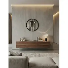 GENERICO - Espejo Decorativo Rejilla Negro 50 cm