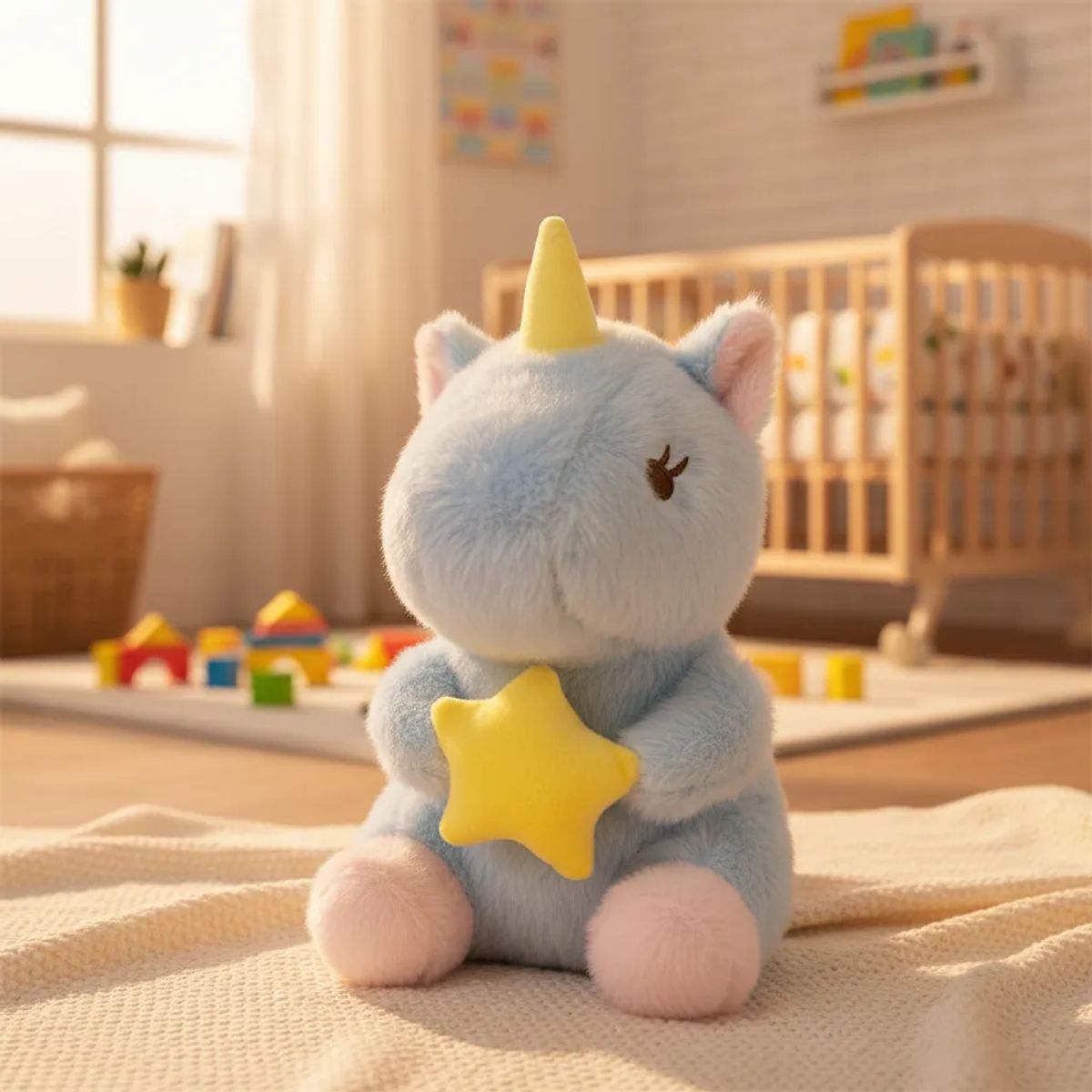 GENERICO - Peluche Unicornio Kawaii 22cm Con Estrella Suave