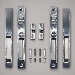GENERICO - Set 2 Cierre Pestillo Lateral Open Lock Doble - Seguro para Ventana de Aluminio