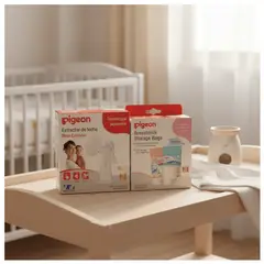 PIGEON - Bolsas Leche Materna 25un 120ml + Extractor Manual
