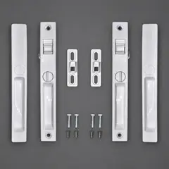 GENERICO - Set 2 Cierre Pestillo Lateral Open Lock Doble - Seguro para Ventana de Aluminio