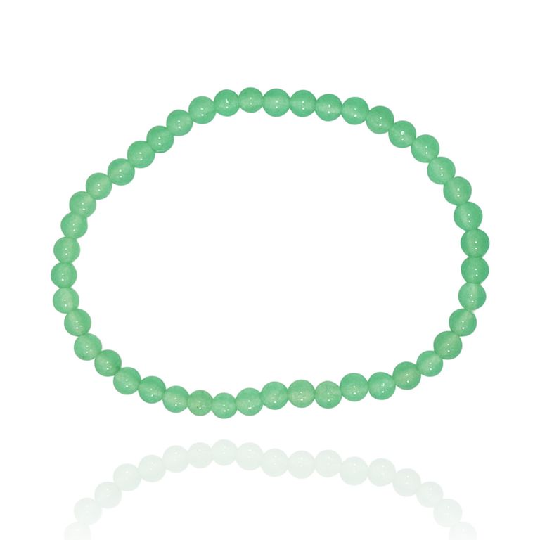 Pulsera Jade 4mm Elasticada Jade TALLA UNICA