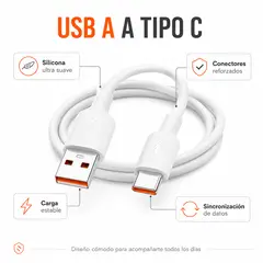 GENERICO - Cable Usb A a Tipo C Recrsi Carga Rápida 3a Silicona