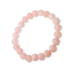 COGGIOLA - Pulsera Cuarzo Rosa 8mm Elasticada