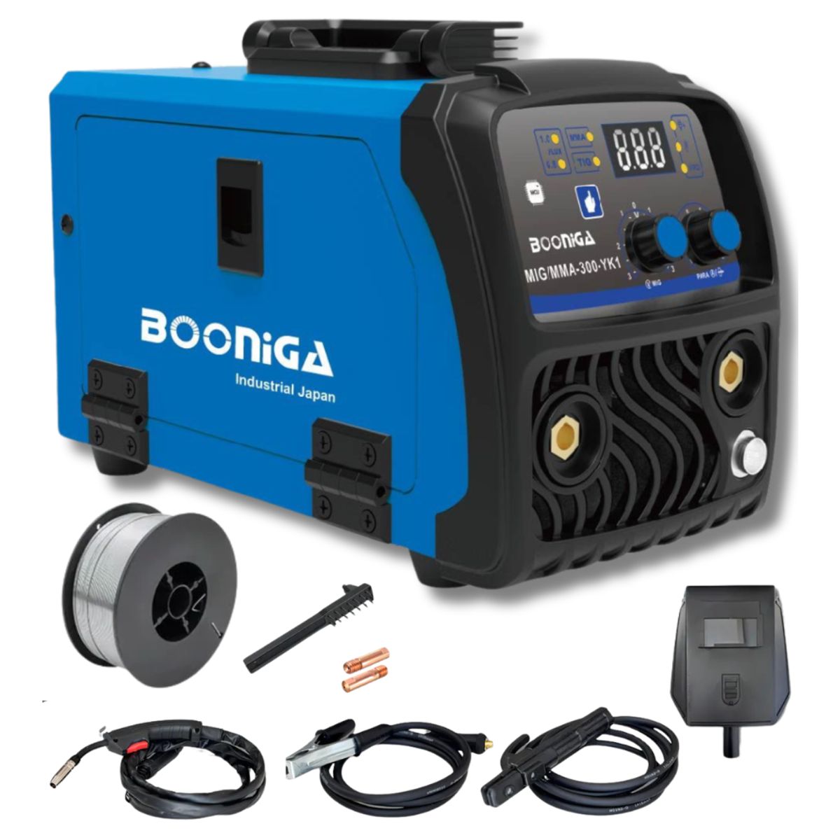 GENERICO - Soldadora Inverter Mig Tig Arco 300 Amp. +  Alambre - Booniga