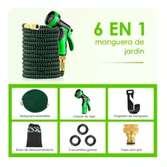 OFERTABKN - Manguera Retráctil Expandible Jardín 30 Metros Con Pistola