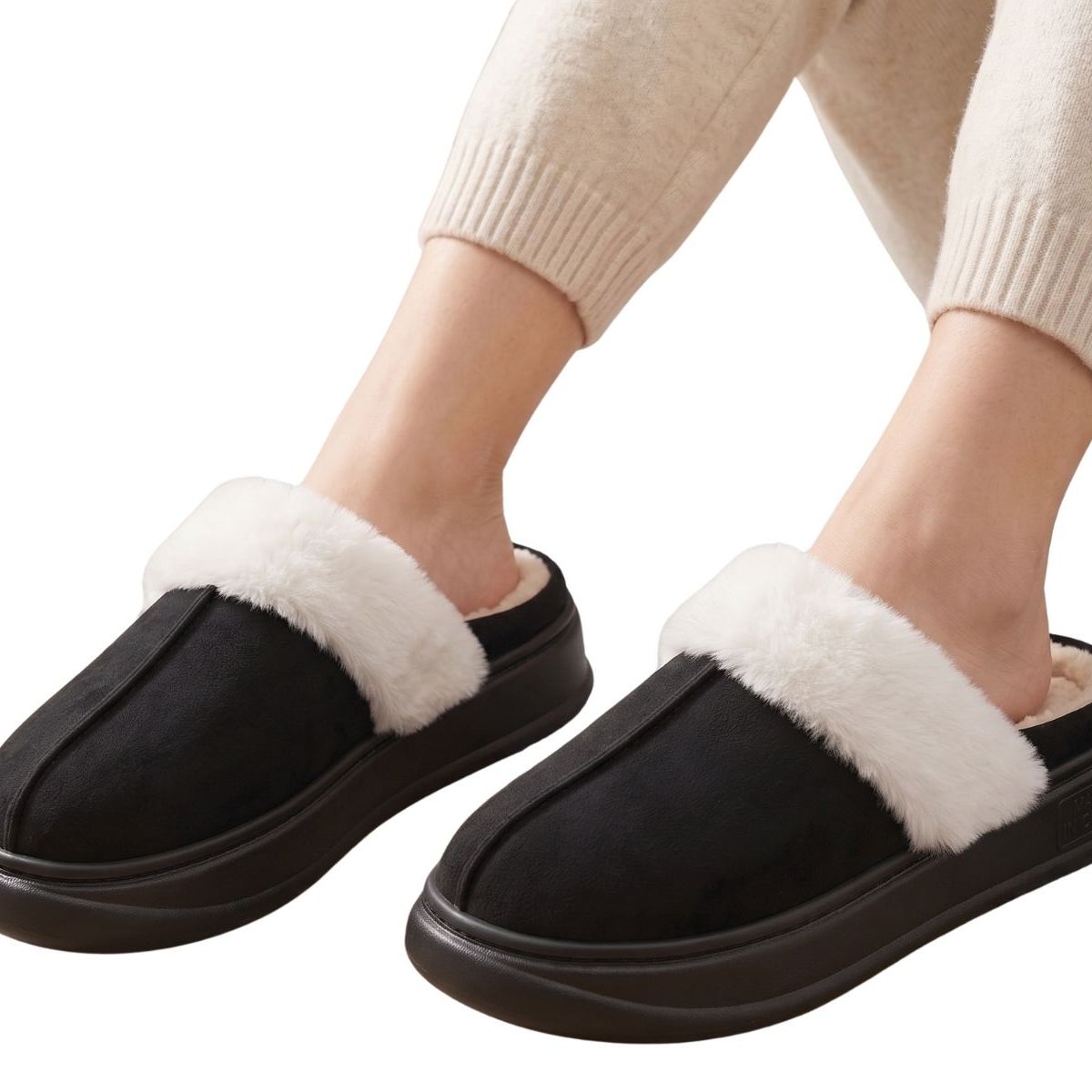 LOOK SHOP - Pantuflas Mujer Invierno Chiporro Peluche. Plataforma 503