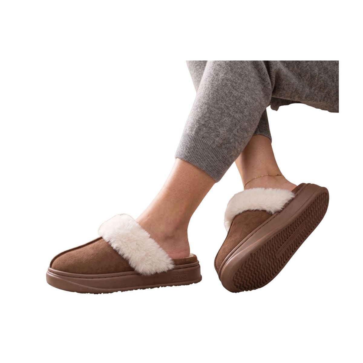 LOOK SHOP - Pantuflas Mujer Invierno Chiporro Peluche. Plataforma 503