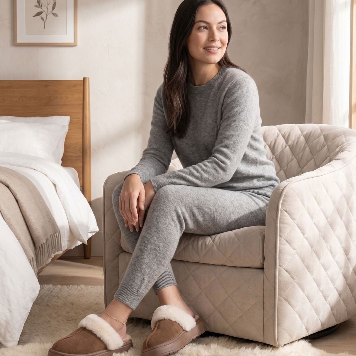 LOOK SHOP - Pantuflas Mujer Invierno Chiporro Peluche. Plataforma 503