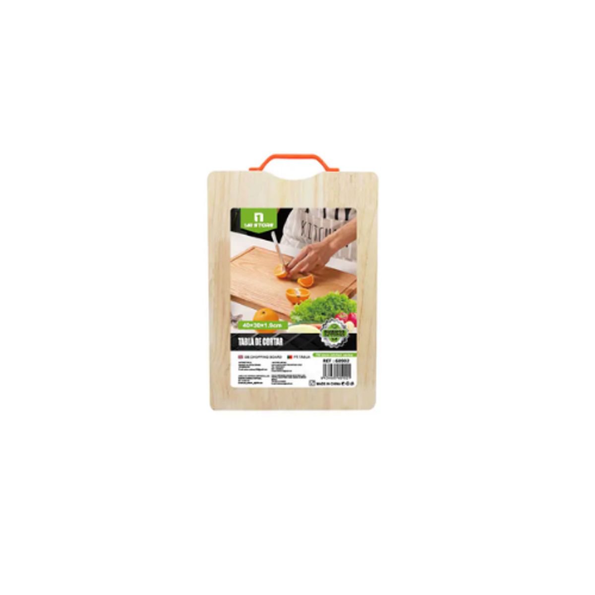 GENERICO - Tabla De Cortar BAMBÚ 30X40CM Madera Cocina