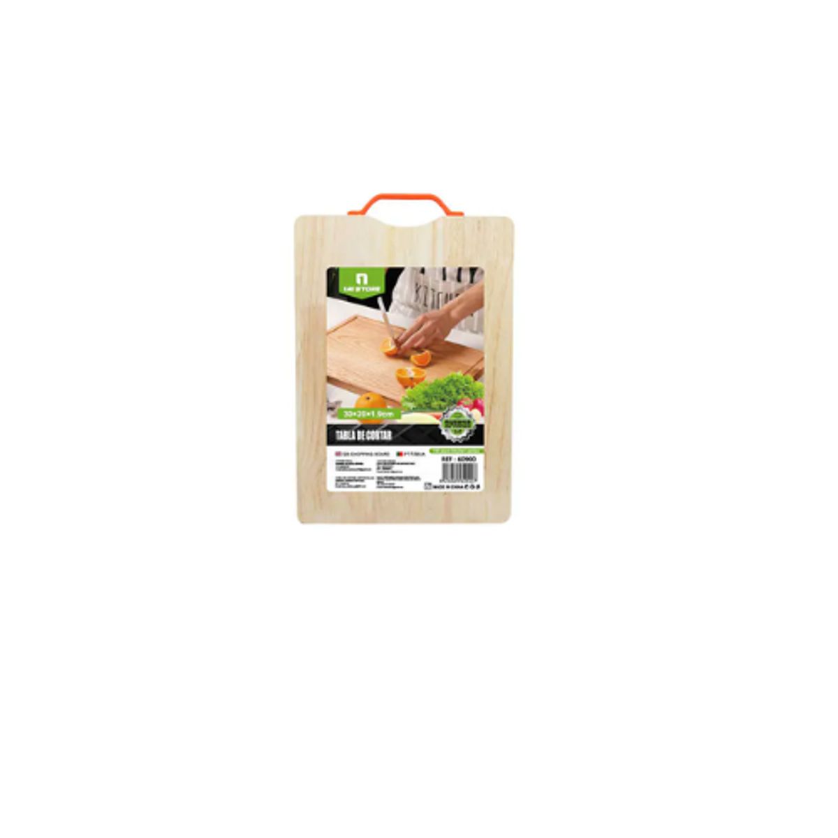 GENERICO - Tabla De Cortar Bambu 23X33CM Madera Cocina