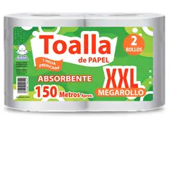 GENERICO - Toalla XXL Hogar 2x150 mts. Prepicada. extra Absorbente