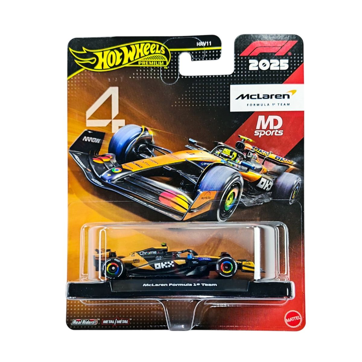 HOT WHEELS - Auto Formula 1 McLaren MCL39 2025 #4 Lando Norris HotWheels Premium 1:64