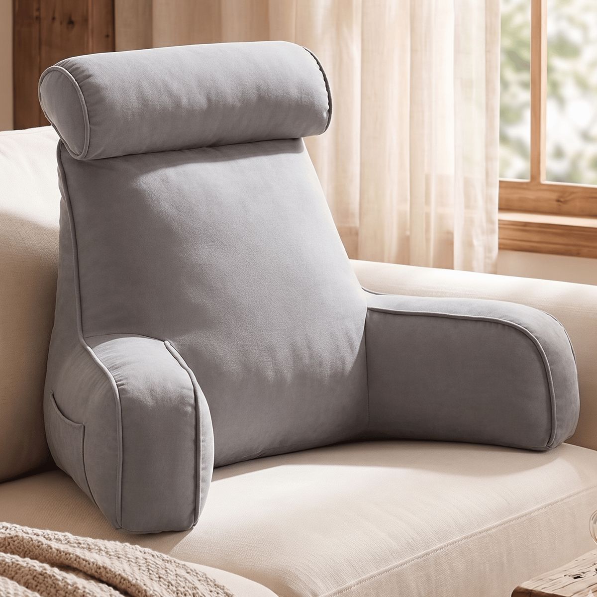 GENERICO - Cojin Memory Foam Reposaespalda Para Leer O Descansar