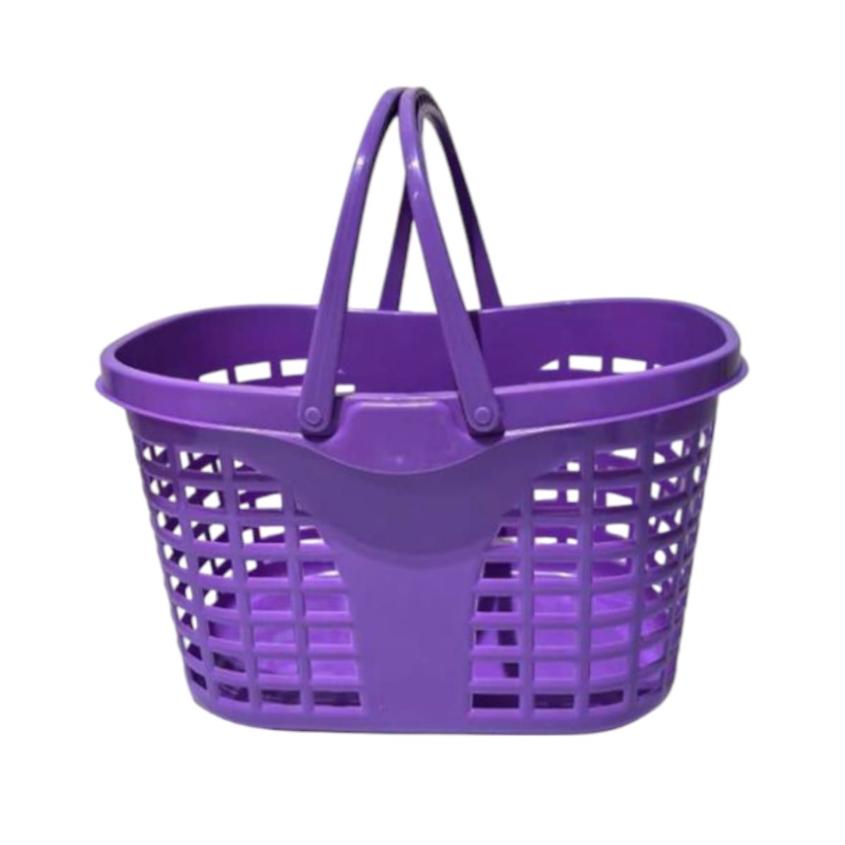 GENERICO - Cesta Ideal para Compras con Asas Lila