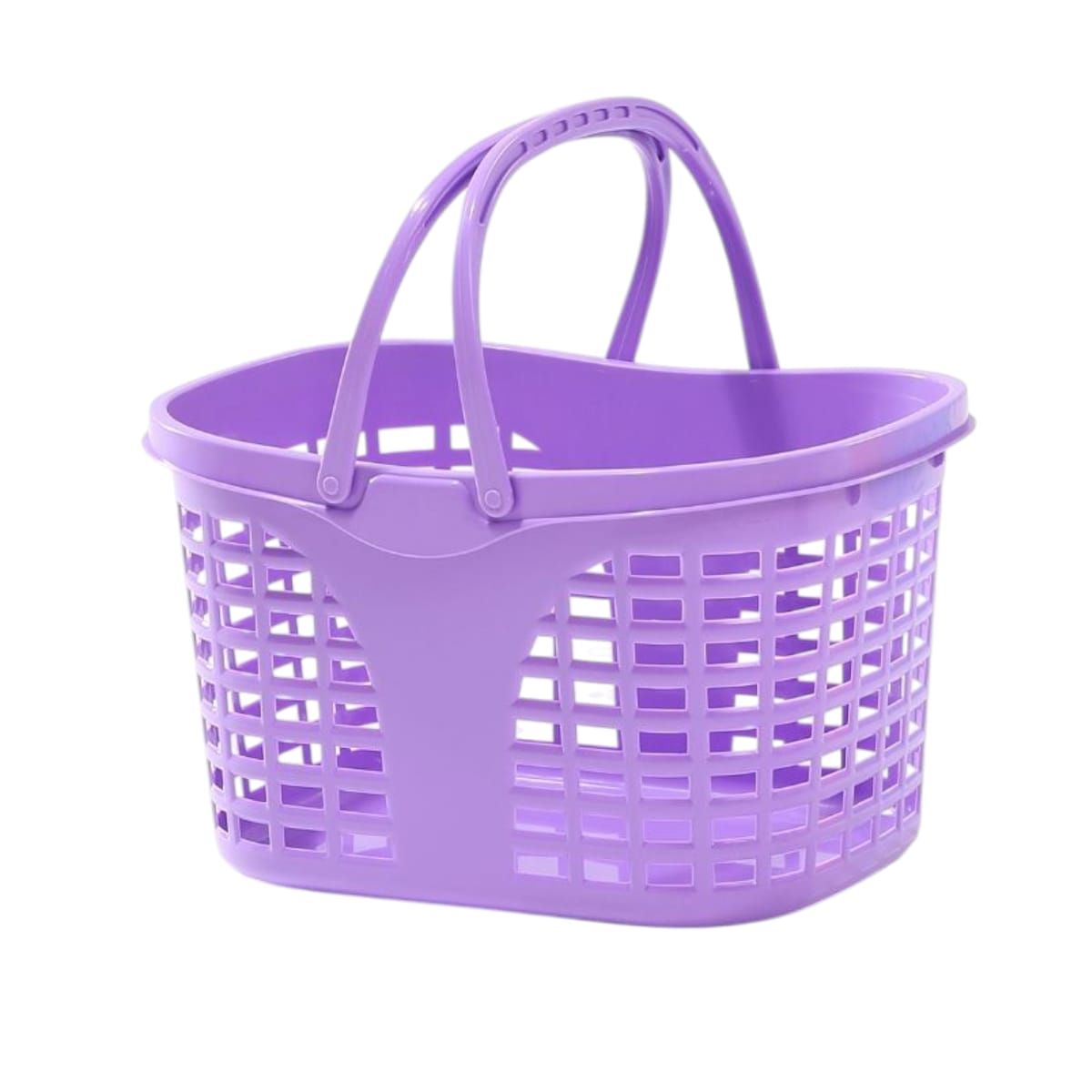 GENERICO - Cesta Ideal para Compras con Asas Lila