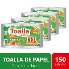 GENERICO - Toalla XXL Hogar 8x150 mts. Prepicada. extra Absorbente