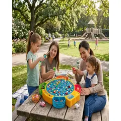 GENERICO - Juego de Pescar Montessori Musical Fishing Fun Motricidad Fina