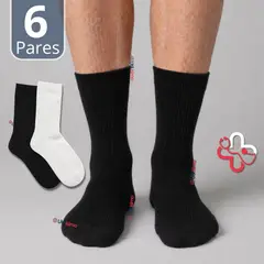 UTILISIMO - Pack 6 Pares Calcetines Diabéticos Hombre Algodón Suave Colores Surtidos Protección