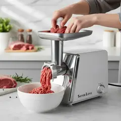 MOVI - Moledora de Carne Silver Love en acero inoxidable