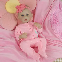 GENERICO - Muñeca Reborn De 48 Cm Vinilo Silicona Niña