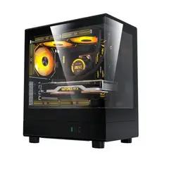 OEM - Gabinete Gamer Darkflash DB330M Panel Vidrio 3Fan ARGB mATX BK