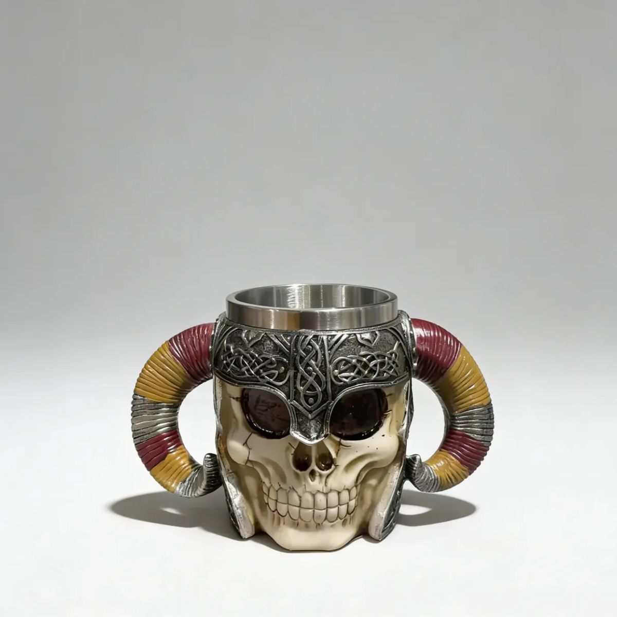 GENERICO - Tazón Taza De Cráneo Vikingo Tazón Cerveza Acero Inoxidable