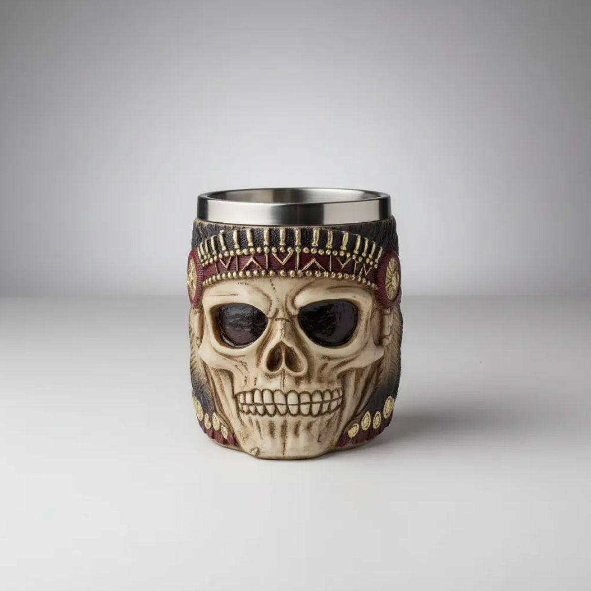 GENERICO - Tazón Taza De Cráneo Vikingo Tazón Cerveza Acero Inoxidable