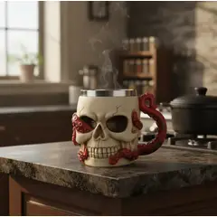 GENERICO - Tazón Taza De Cráneo Vikingo Tazón Cerveza Acero Inoxidable