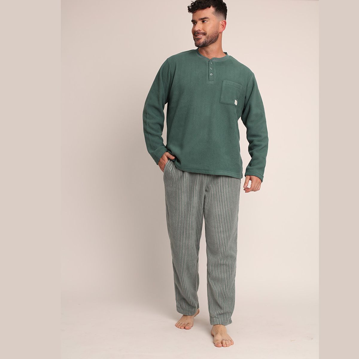 MONA - Pijama Masculina Micropolar Monamour