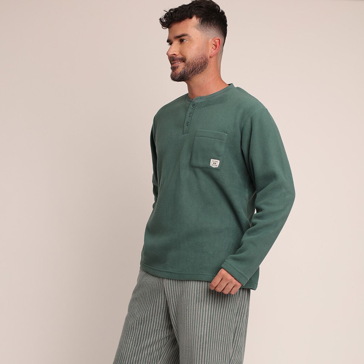 MONA - Pijama Masculina Micropolar Monamour