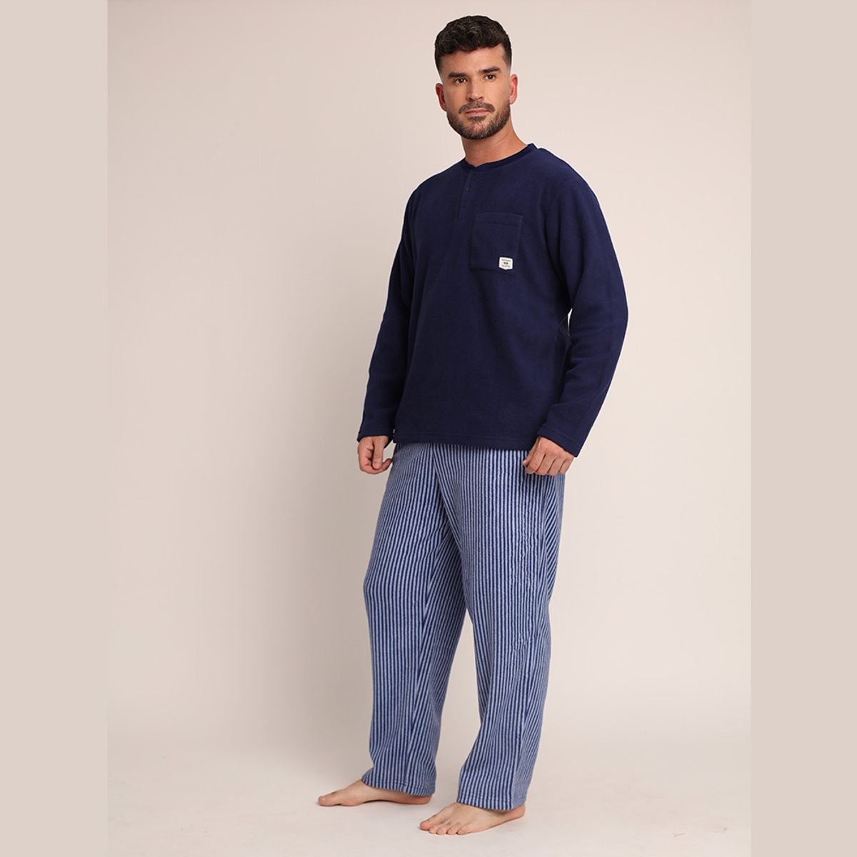 MONA - Pijama Masculina Micropolar Monamour