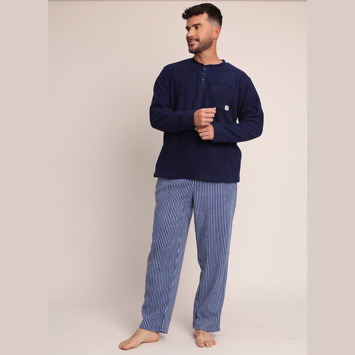 MONA - Pijama Masculina Micropolar Monamour