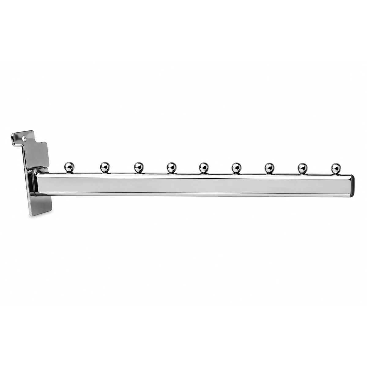 GENERICO - Pack 50 Ganchos Para Panel Ranurado 40 Cm 8 Puntos Cromado