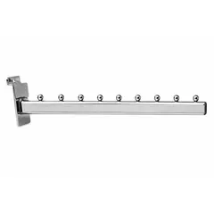 GENERICO - Pack 50 Ganchos Para Panel Ranurado 40 Cm 8 Puntos Cromado