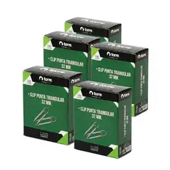 TORRE - Pack 5 Clips N1 Punta Triangular 33Mm 100un