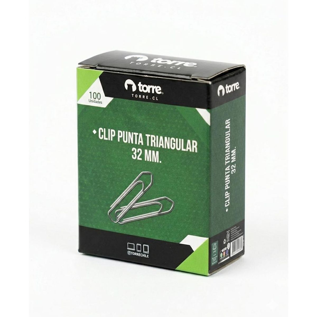 TORRE - Pack 5 Clips N1 Punta Triangular 33Mm Torre 100un