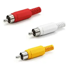 GEN - 3 Set Conectores Rca Audio Video Repuesto Soldar Armar Juego