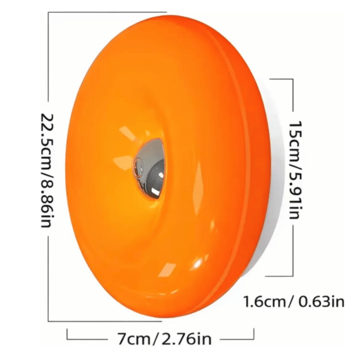 GENERICO - Lámpara Donut Led Touch Regulable- Diseño Moderno Naranja