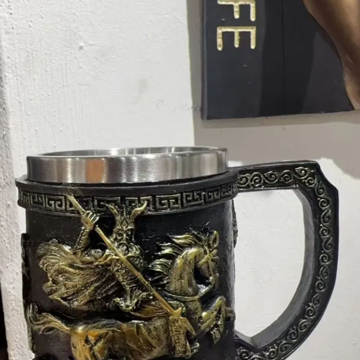 GENERICO - Tazón Taza De Cráneo Vikingo Tazón Cerveza Acero Inoxidable