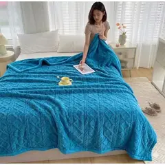 GENERICO - Frazada Manta Plush Sherpa Extra suave 200x230cm