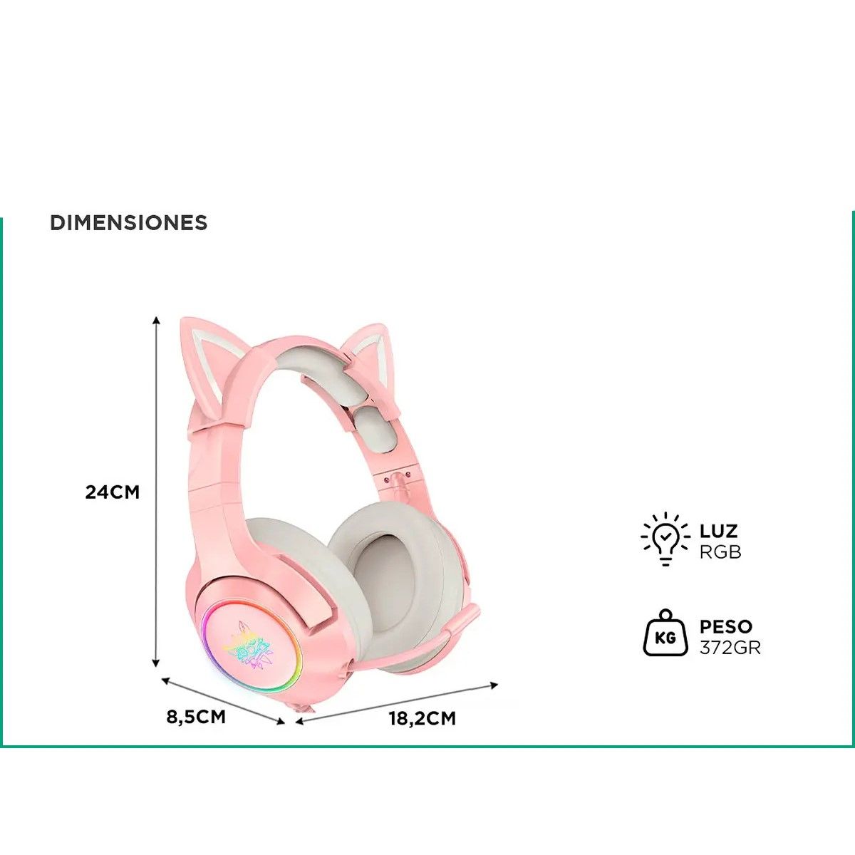 GENERICO - Auriculares Gamer Onikuma K9 Over-ear con Micrófono, LED y Cancelación de Ruido BELUG