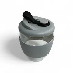 GENERICO - Taza Mug Café Doble Pared Vidrio Borosilicato Java 350ml