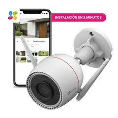 EZVIZ - Camara Seguridad H3c 3k Ip Wifi Ia Deteccion Audio Blanco