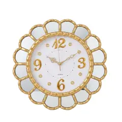IRM - Reloj de Pared Gala Marco con Espejos Detalles Dorados 35cm