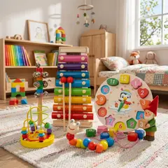GENERICO - Juguetes Didácticos Montessori Madera Cognitivo Para Niños