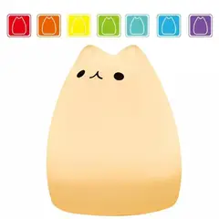 GENERICO - Lámpara Gato de Silicona Espanta Cuco Suave Recargableled rgb
