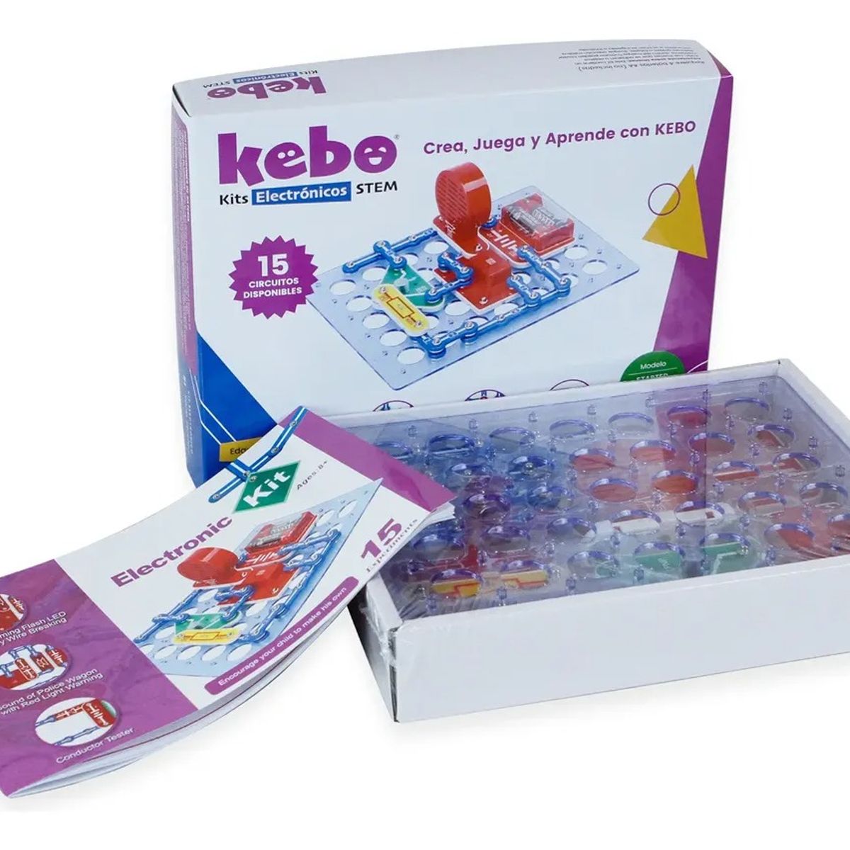 KEBO - Kebo Kit Electrónico Educativo Stem Started S1 15 Circuitos